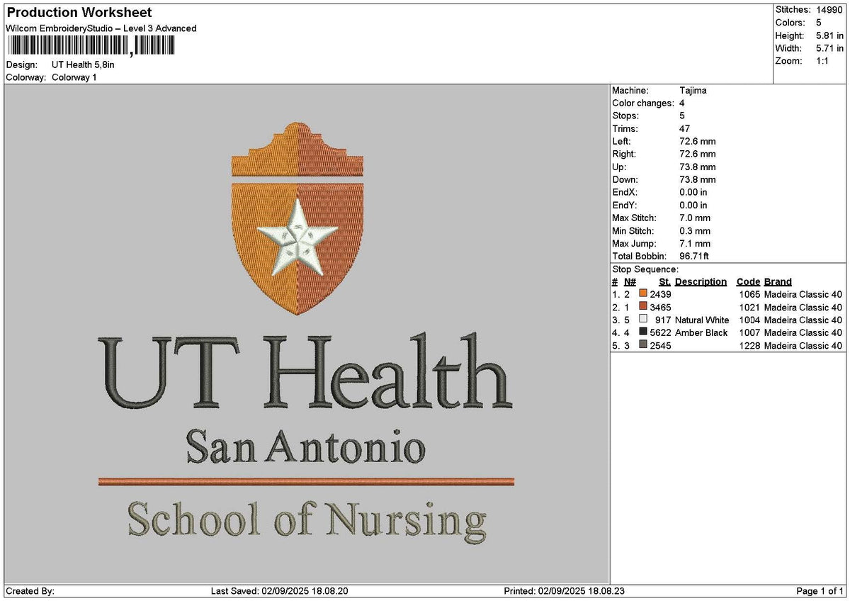 Healthtext 0209 Embroidery File 6 sizes