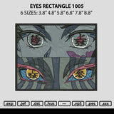 Eyesrectangle 1005 Embroidery File 6 sizes
