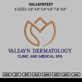 Valsayntext Embroidery File 6 sizes