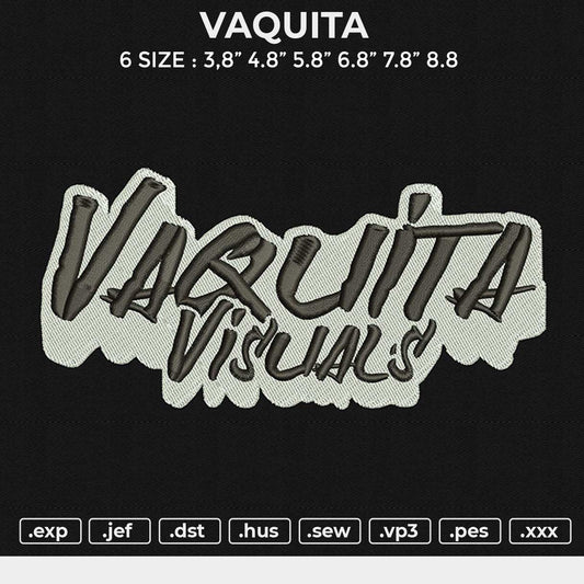 VAQUITA Embroidery File 6 size