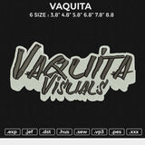 VAQUITA Embroidery File 6 size