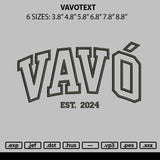 Vavotext Embroidery File 6 sizes