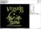 Starstext01 Embroidery File 6 sizes