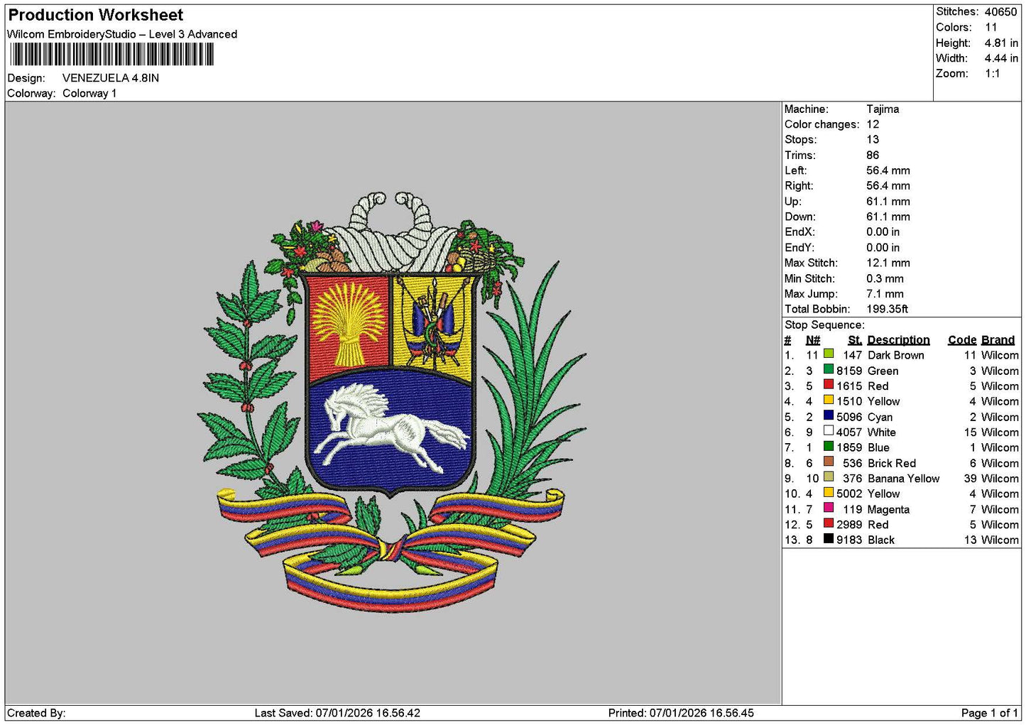 Horse 0701 Embroidery File 6 sizes