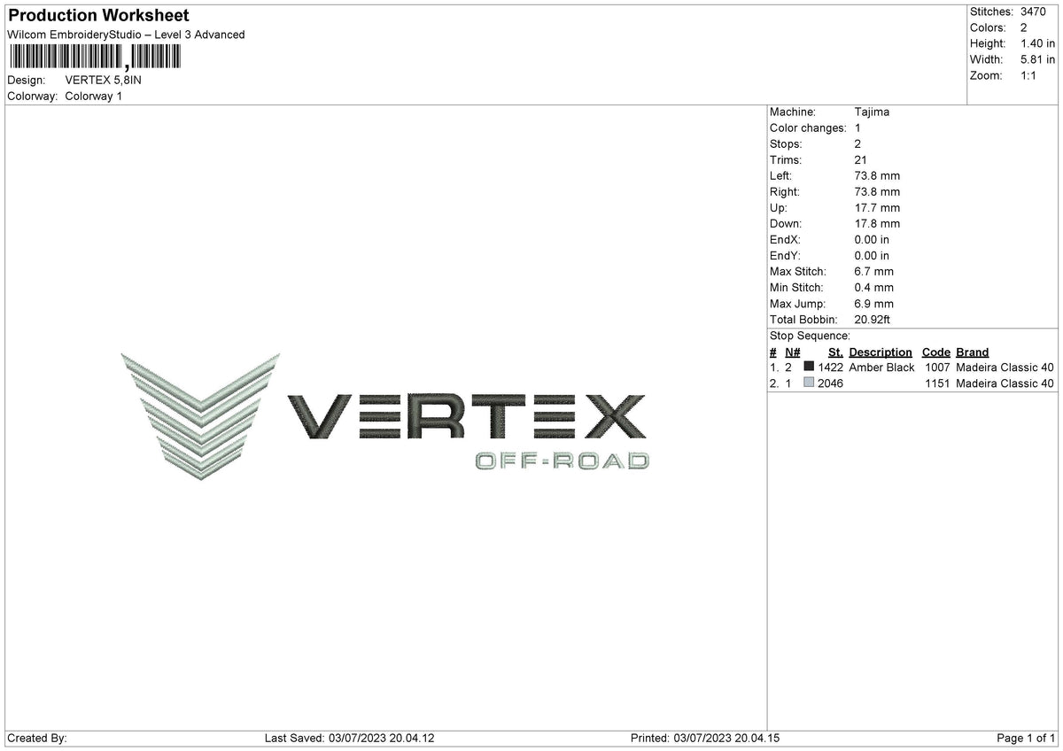 Vertex Embroidery 2 Files