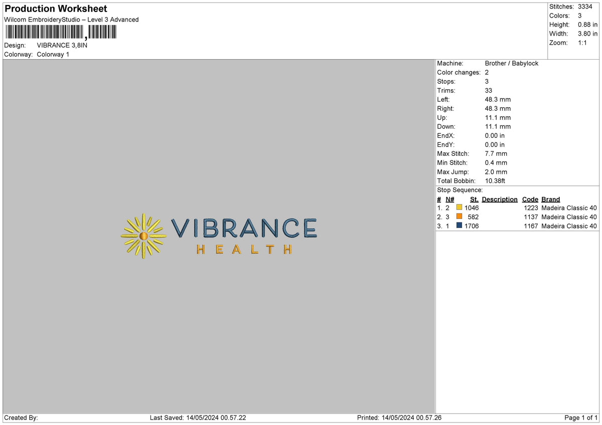 Vibrancetext Embroidery File 6 sizes