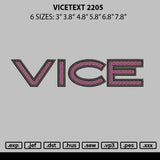 Vicetext 2205 Embroidery File 6 sizes
