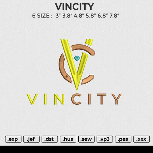 VINCITY Embroidery File 6 size