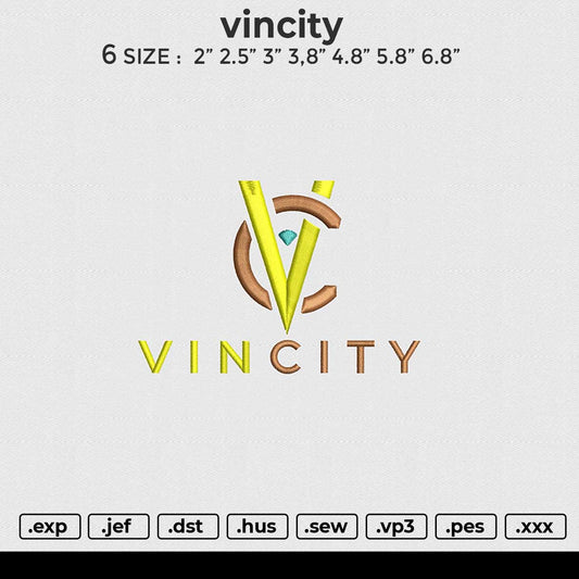 VINCITY Embroidery File 6 size