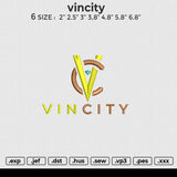 VINCITY Embroidery File 6 size