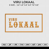 VIRU LOKAAL Embroidery File 6 size