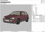 VW Golf MK3 Embroidery File