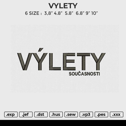 VYLETY Embroidery File 6 size