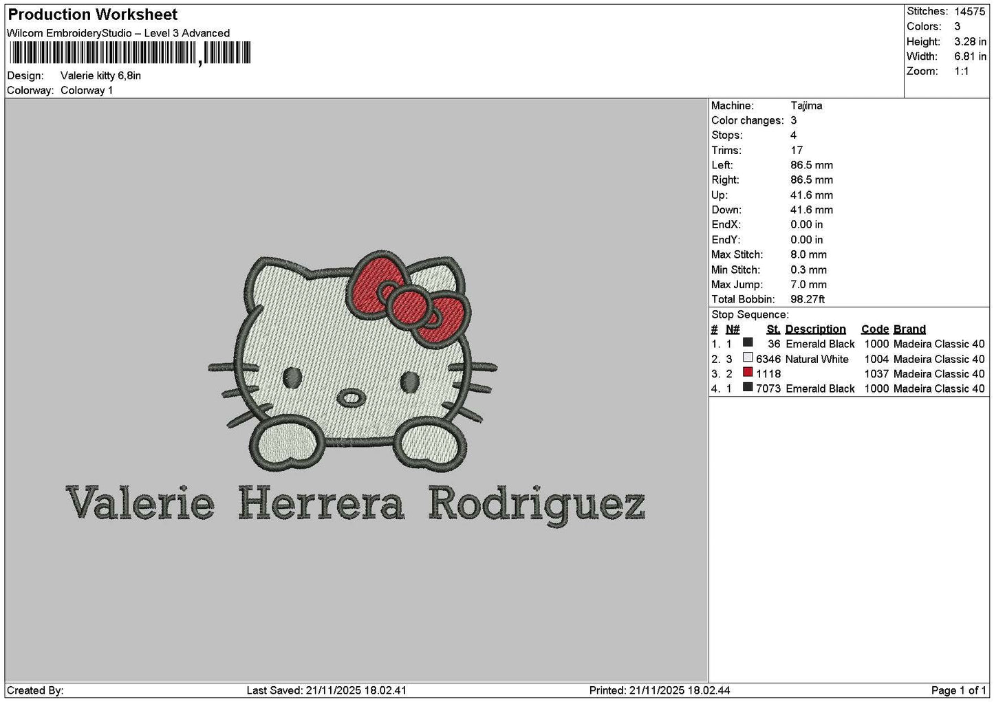 Kittyhead text 01 Embroidery File 6 sizes