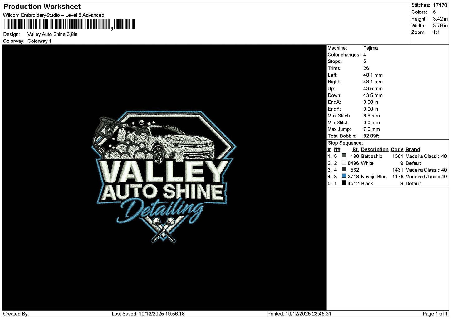 Valleytext Embroidery File 6 sizes