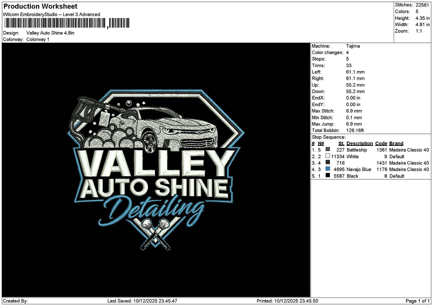 Valleytext Embroidery File 6 sizes