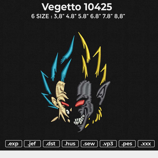 Vegetto 10425 Embroidery File 6 size