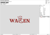 Walen Embroidery File 6 sizes
