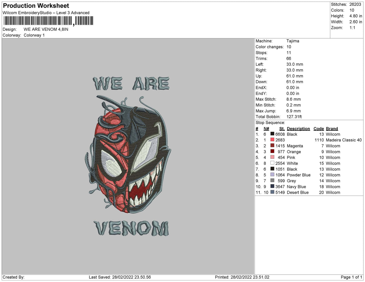 We Are Venom Embroidery