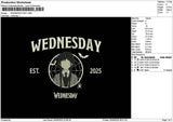 Wednesdaytext 2509 Embroidery File 6 sizes