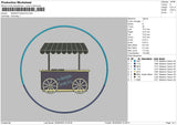 Snack Circle Embroidery File 6 sizes