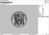 Tigercircle 02 Embroidery File 6 sizes