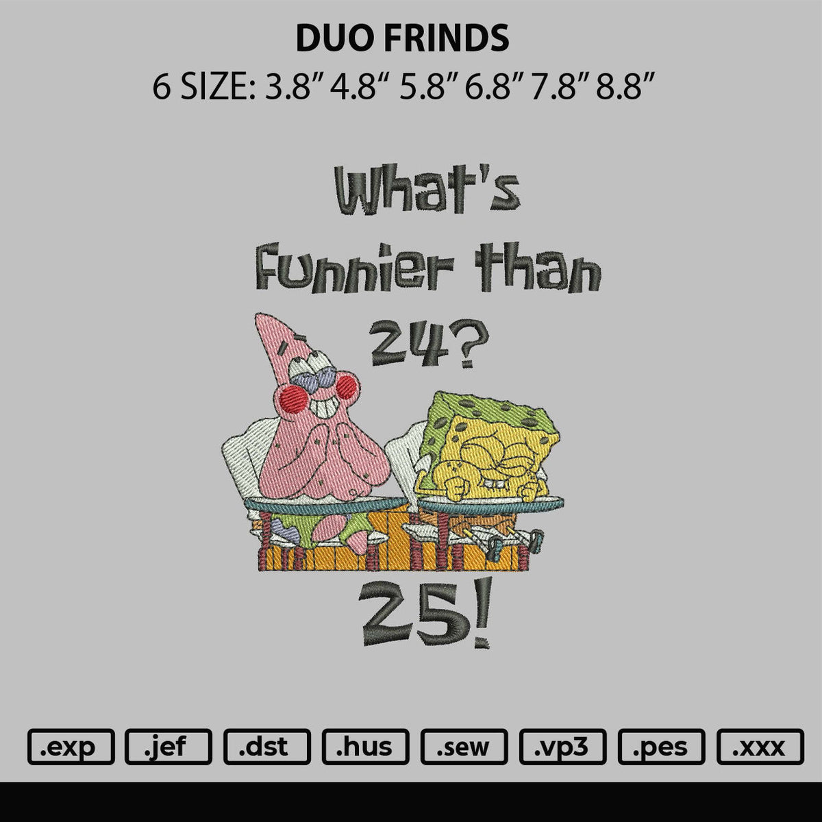 Duo Friends Embroidery