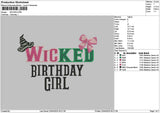 Wickedtext 2304 Embroidery File 6 sizes
