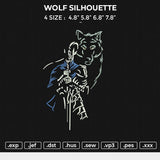 wolf silhouette Embroidery
