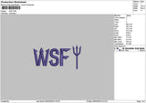 Wsftext Embroidery File 6 sizes