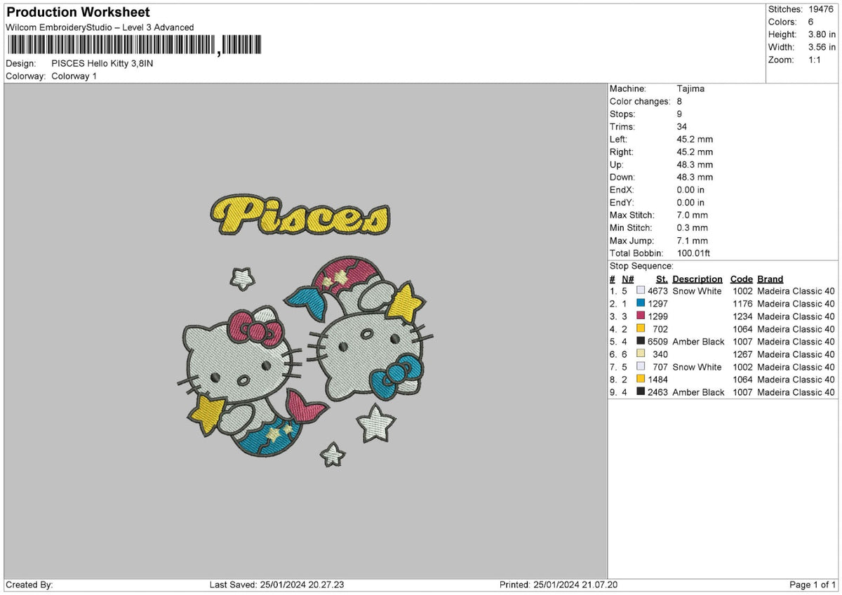 Zodiac Hk Pt1 Embroidery 6 Files