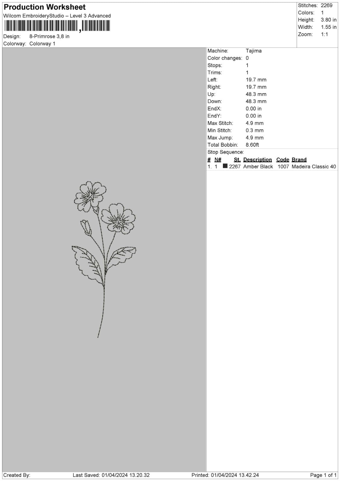 Flowers pt3 Separated 6 Files Embroidery