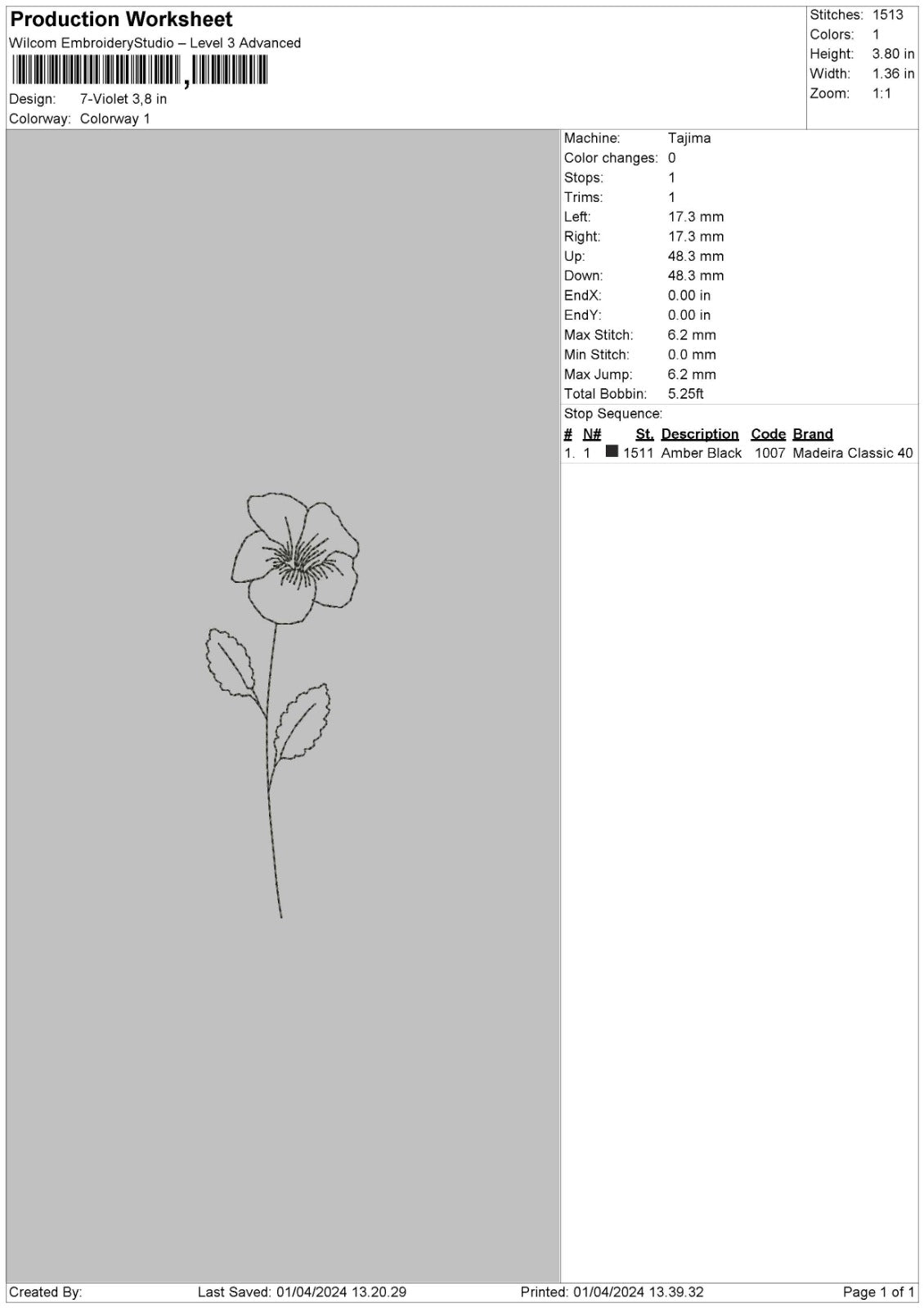Flowers pt3 Separated 6 Files Embroidery