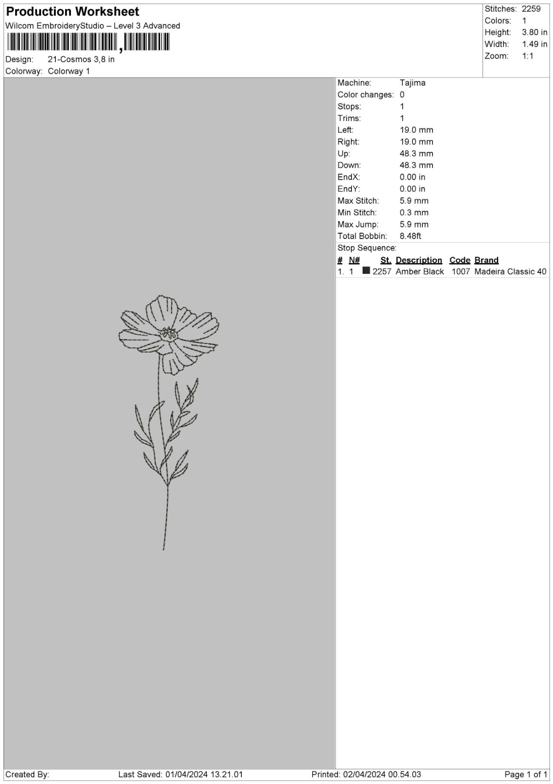 Flowers Pt4 Separated 5 Files Embroidery