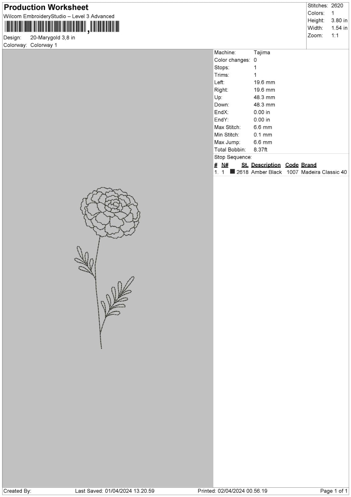 Flowers Pt4 Separated 5 Files Embroidery