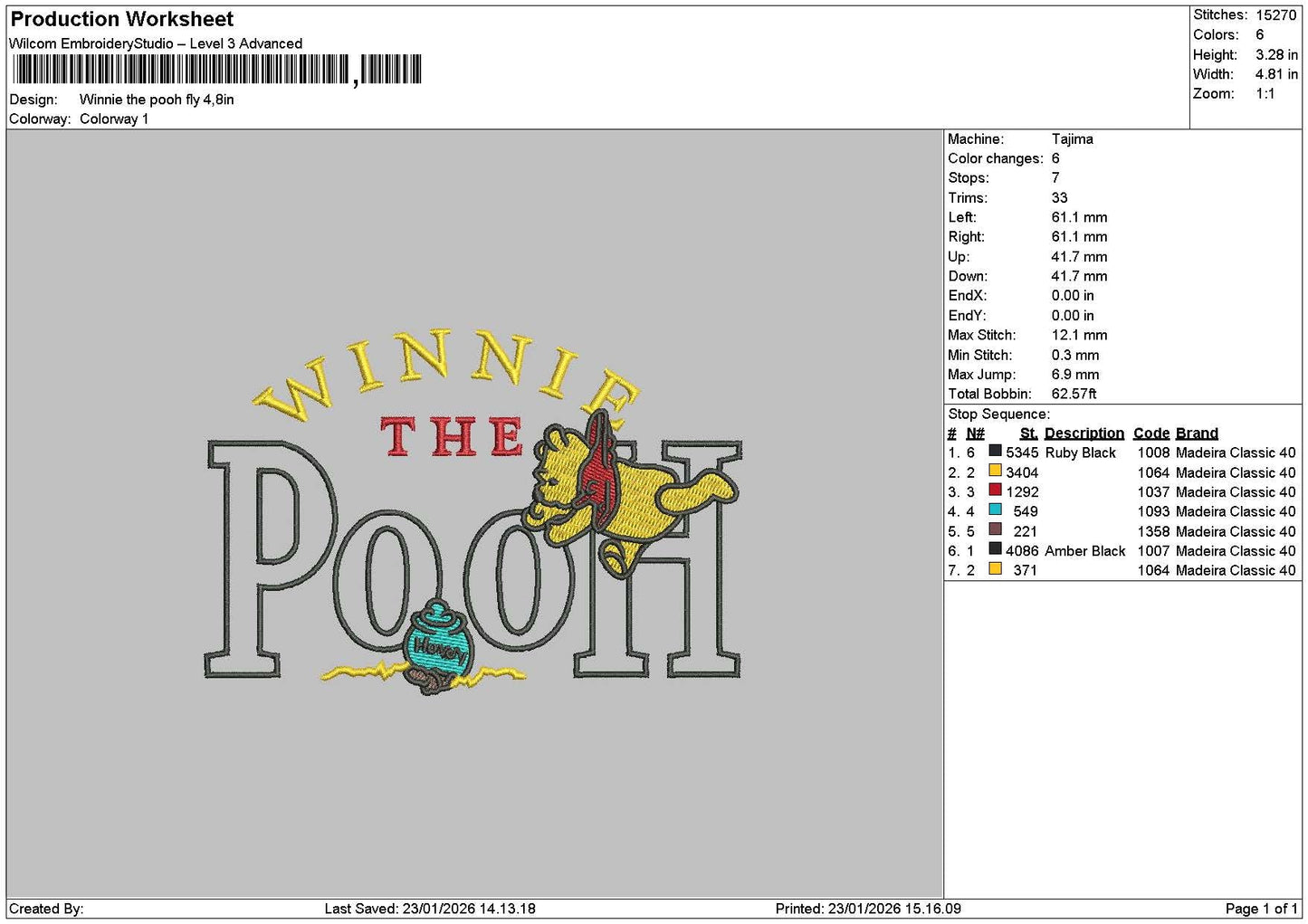 Poohtext 2301 Embroider File 6 sizes