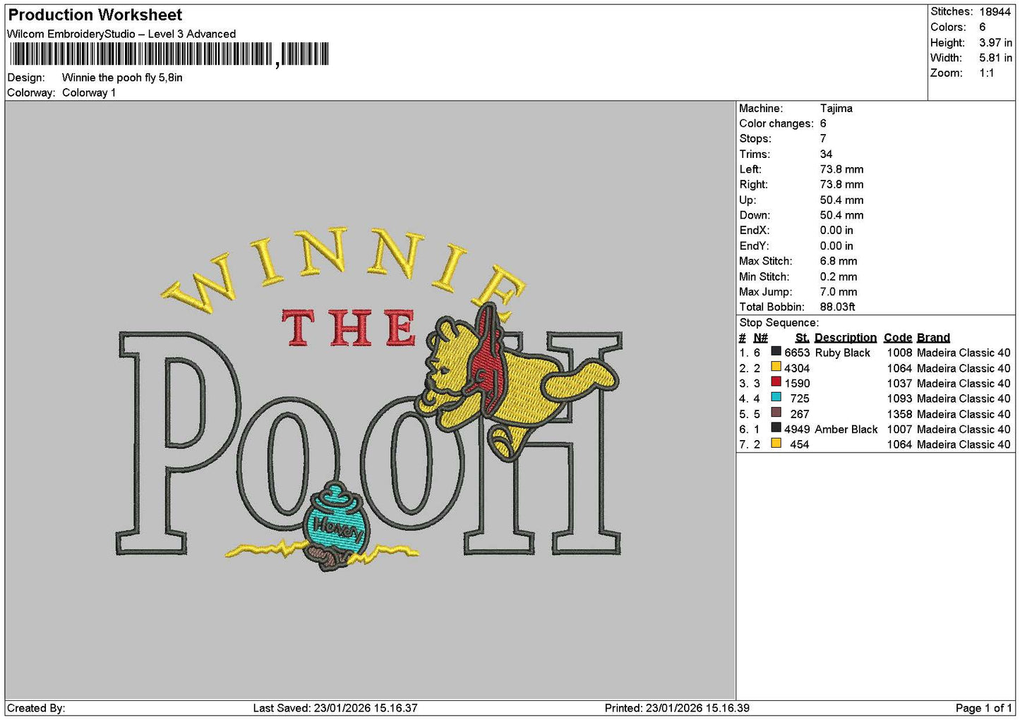 Poohtext 2301 Embroider File 6 sizes