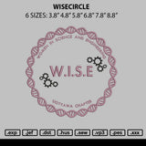 Wisecircle Embroidery File 6 sizes
