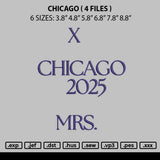 Chicagotext 2108 Embroidery File 6 sizes
