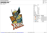 X-Men v2 Embroidery File 4 size