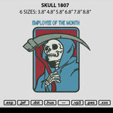 Skull1807 Embroidery File 6 size