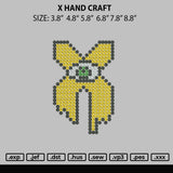 X Hand Carft Embroider File 6 sizes