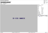 Romawi Txt Embroidery File 6 sizes
