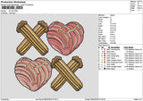 Hearts0803 Embroidery File 6 sizes