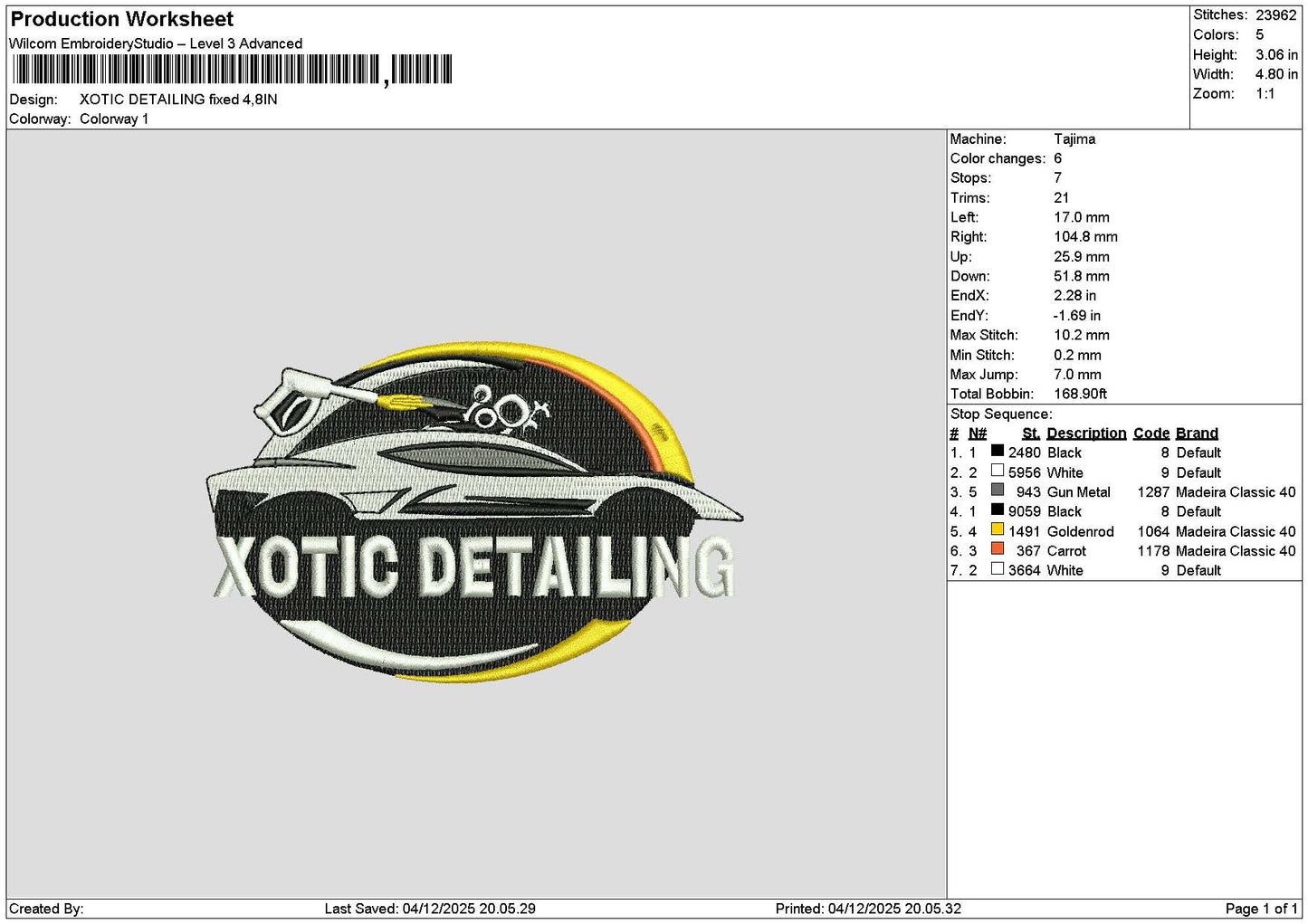 Xotictext Embroidery File 6 sizes