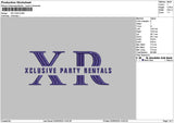 Xrtext Embroidery File 6 sizes