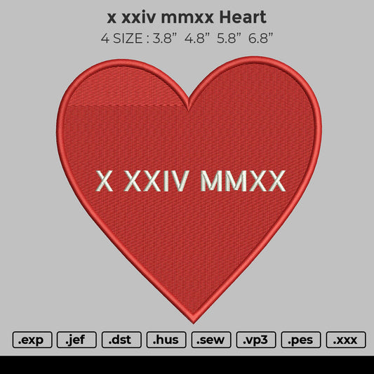 X XXIV MMXX Heart