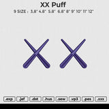 XX Puff Embroidery File 6 size