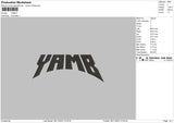 Yamb Embroidery File 6 sizes