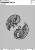 Yinyang V2 Embroidery File 6 sizes